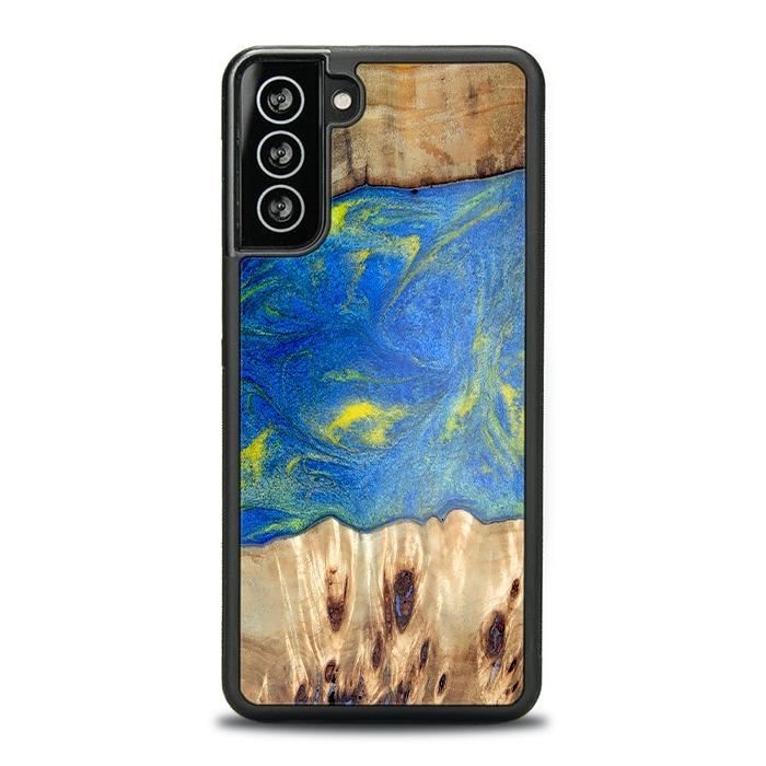 Samsung Galaxy S21 Plus Handyhülle aus Harz und Holz - Synergy#D128