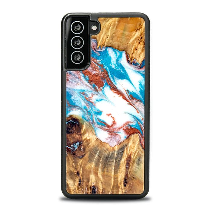 Samsung Galaxy S21 Plus Handyhülle aus Harz und Holz - Synergy#D137