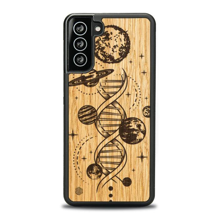 Samsung Galaxy S21 Plus Handyhülle aus Holz - Space DNA (Eiche)