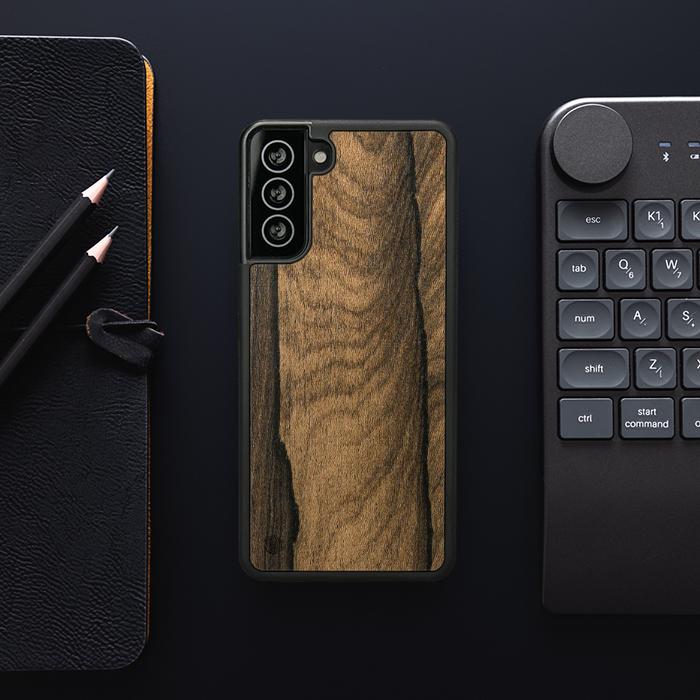 Samsung Galaxy S21 Plus Handyhülle aus Holz - Ziricote