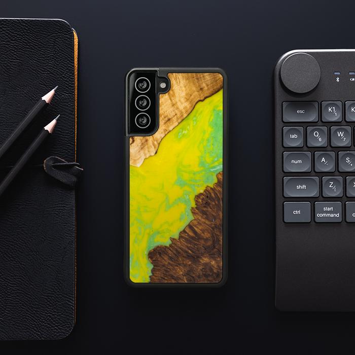Samsung Galaxy S21 Handyhülle aus Harz und Holz - SYNERGY#A12