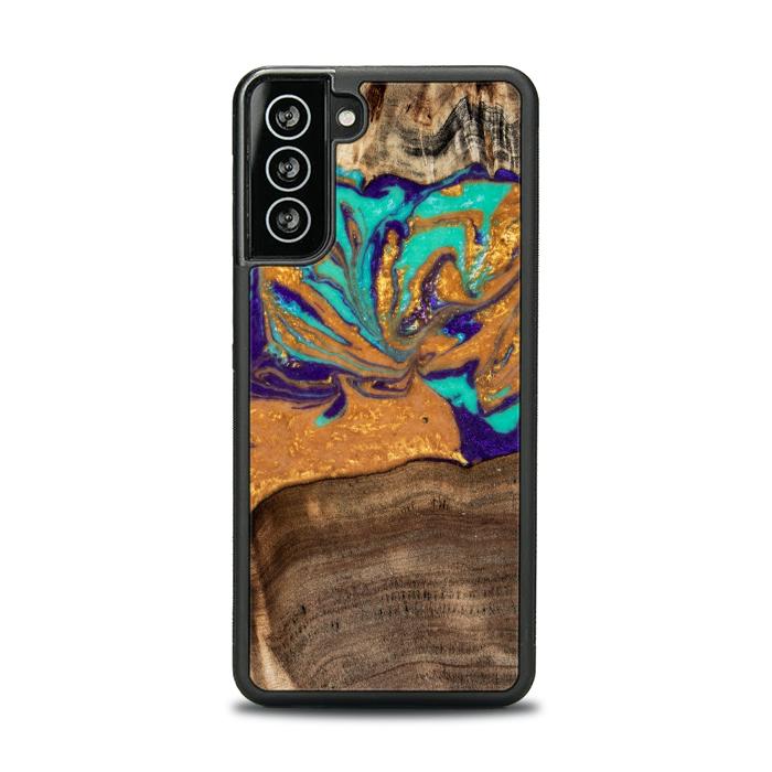 Samsung Galaxy S21 Handyhülle aus Harz und Holz - SYNERGY#A122