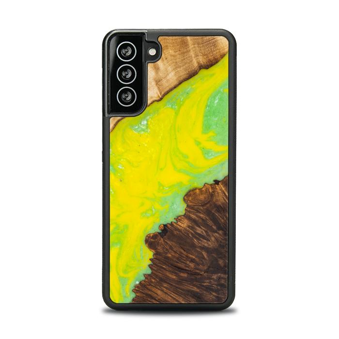 Samsung Galaxy S21 Handyhülle aus Harz und Holz - SYNERGY#A15