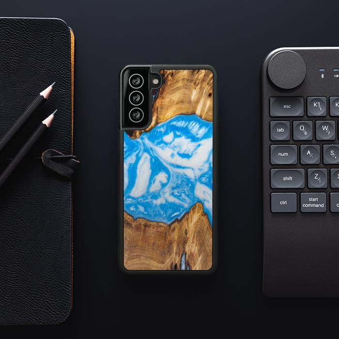 Samsung Galaxy S21 Handyhülle aus Harz und Holz - SYNERGY#A29