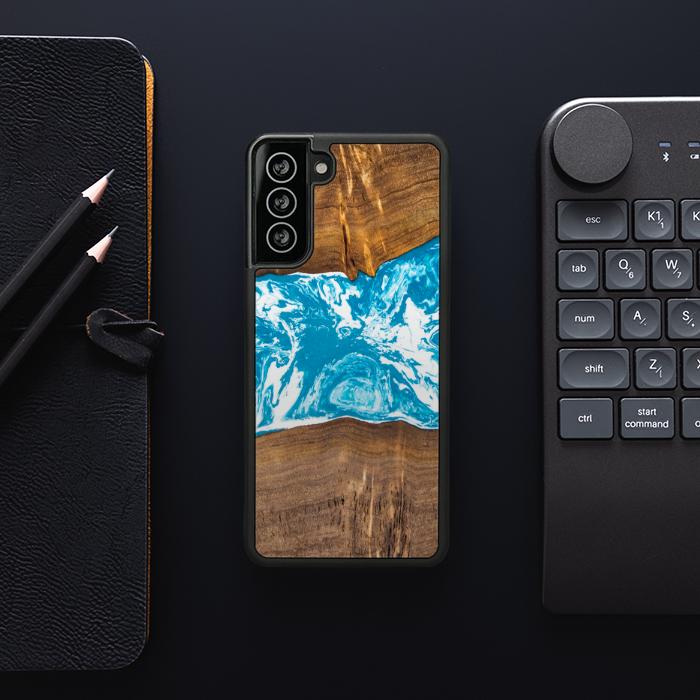 Samsung Galaxy S21 Handyhülle aus Harz und Holz - SYNERGY#A7