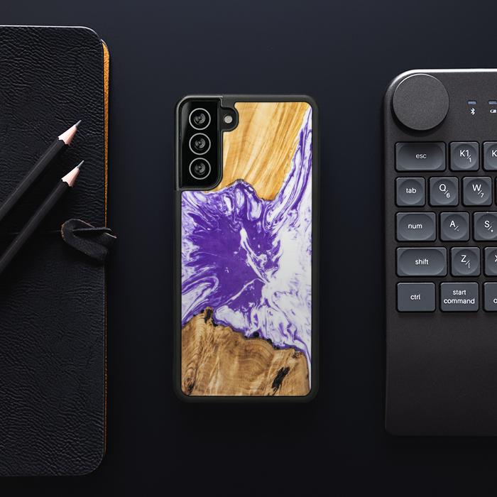Samsung Galaxy S21 Handyhülle aus Harz und Holz - SYNERGY#A79