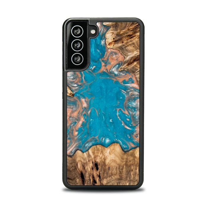 Samsung Galaxy S21 Handyhülle aus Harz und Holz - SYNERGY#A97