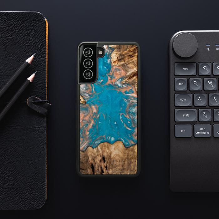 Samsung Galaxy S21 Handyhülle aus Harz und Holz - SYNERGY#A97