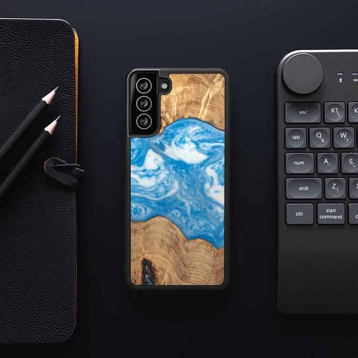 Samsung Galaxy S21 Handyhülle aus Harz und Holz - SYNERGY#B03