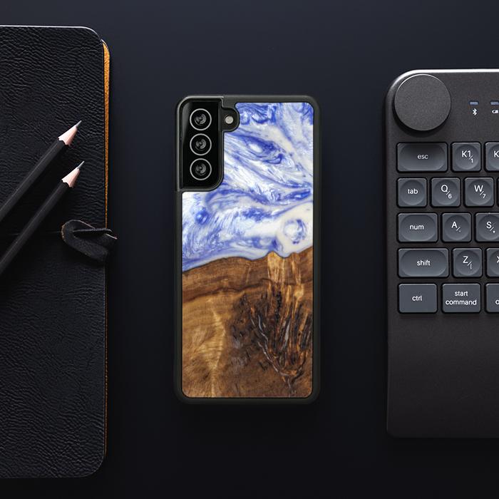 Samsung Galaxy S21 Handyhülle aus Harz und Holz - SYNERGY#B04