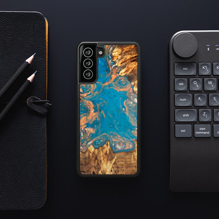 Samsung Galaxy S21 Handyhülle aus Harz und Holz - SYNERGY#B22