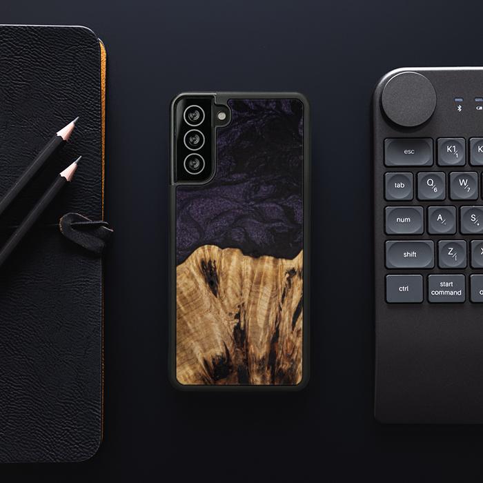 Samsung Galaxy S21 Handyhülle aus Harz und Holz - SYNERGY#C31