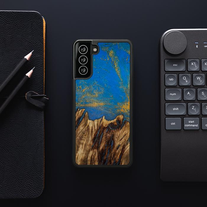 Samsung Galaxy S21 Handyhülle aus Harz und Holz - SYNERGY#C43