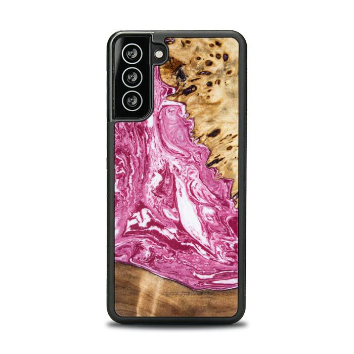Samsung Galaxy S21 Handyhülle aus Harz und Holz - Synergy#129