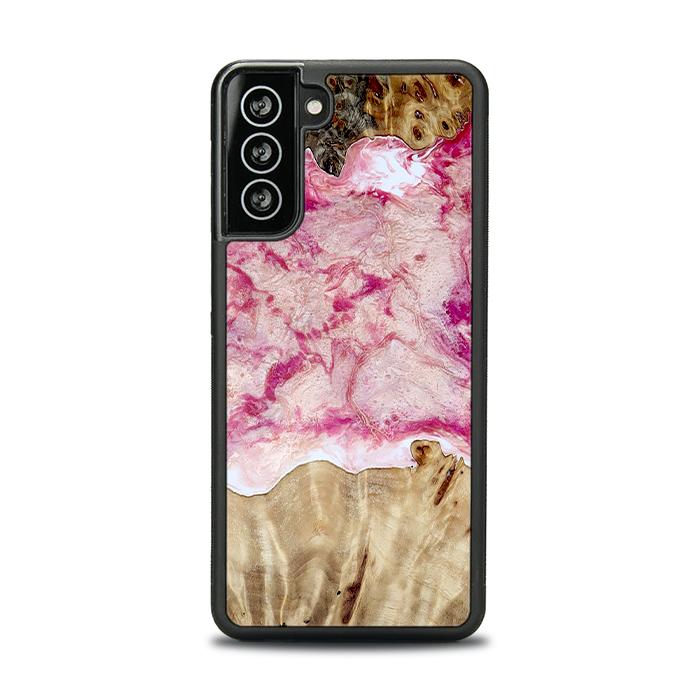 Samsung Galaxy S21 Handyhülle aus Harz und Holz - Synergy#D101