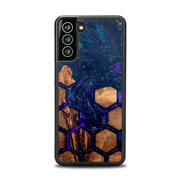 Samsung Galaxy S21 Handyhülle aus Harz und Holz - Synergy#D106