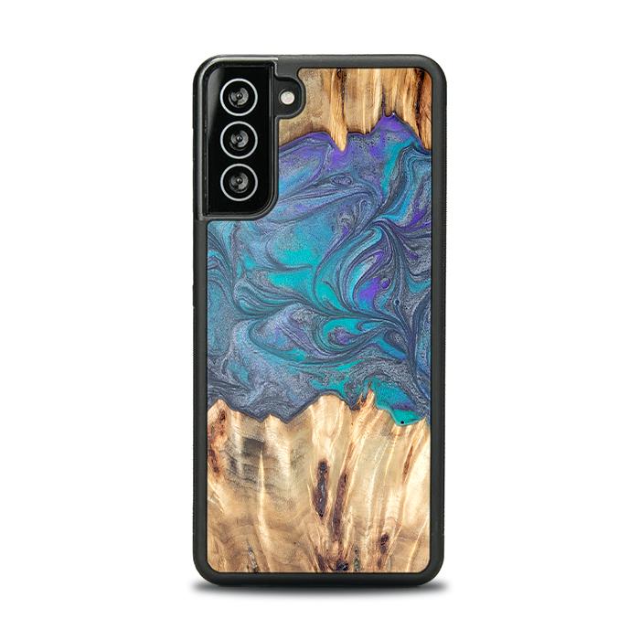 Samsung Galaxy S21 Handyhülle aus Harz und Holz - Synergy#D107