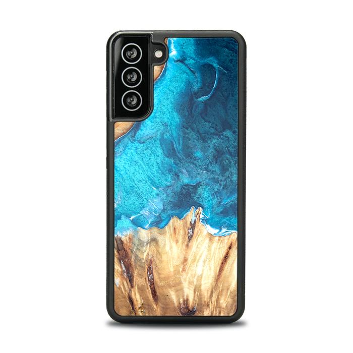 Samsung Galaxy S21 Handyhülle aus Harz und Holz - Synergy#D115