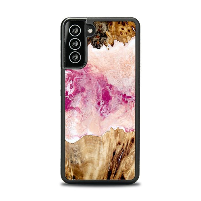 Samsung Galaxy S21 Handyhülle aus Harz und Holz - Synergy#D119
