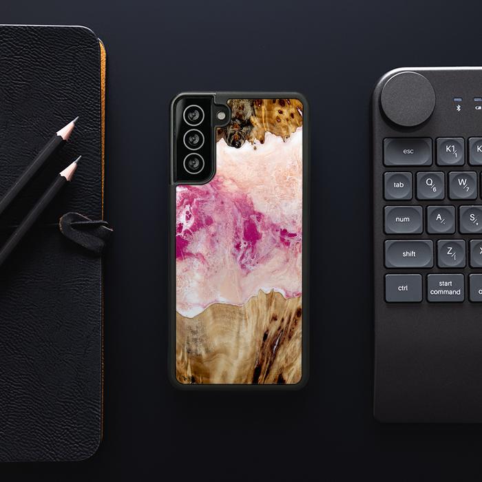 Samsung Galaxy S21 Handyhülle aus Harz und Holz - Synergy#D119