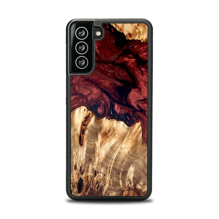 Samsung Galaxy S21 Handyhülle aus Harz und Holz - Synergy#D121