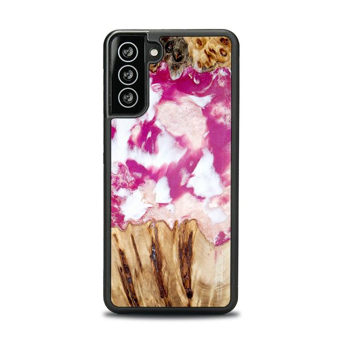 Samsung Galaxy S21 Handyhülle aus Harz und Holz - Synergy#D124