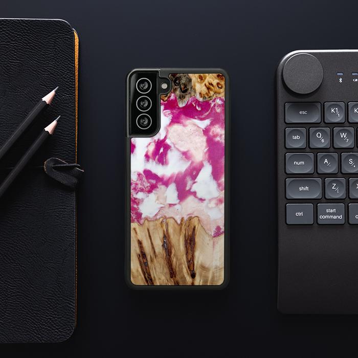 Samsung Galaxy S21 Handyhülle aus Harz und Holz - Synergy#D124