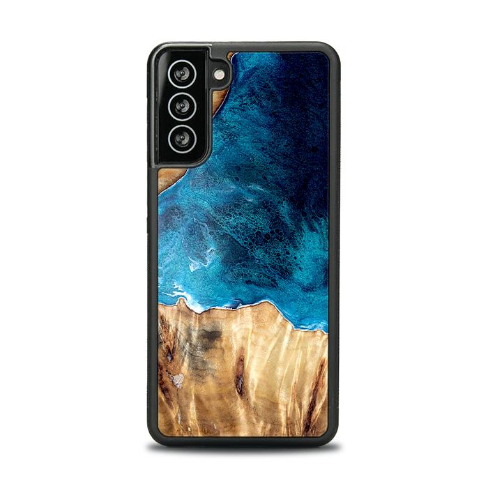 Samsung Galaxy S21 Handyhülle aus Harz und Holz - Synergy#D127