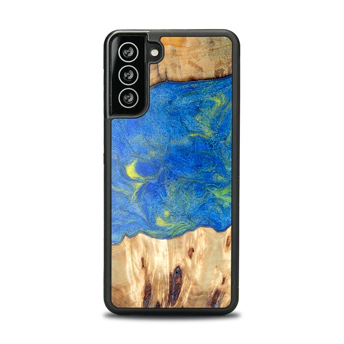 Samsung Galaxy S21 Handyhülle aus Harz und Holz - Synergy#D131
