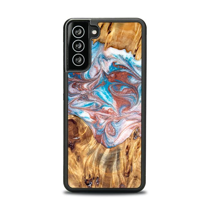 Samsung Galaxy S21 Handyhülle aus Harz und Holz - Synergy#D138