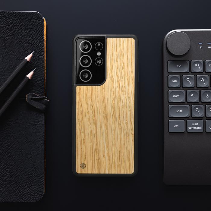 Samsung Galaxy S21 Ultra Handyhülle aus Holz - Eiche