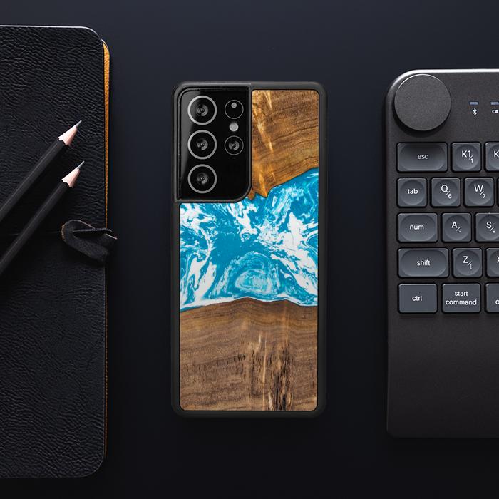 Samsung Galaxy S21 Ultra Handyhülle aus Harz und Holz - SYNERGY#A7