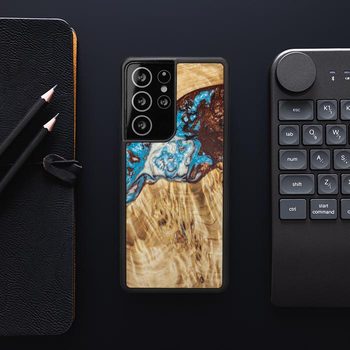 Samsung Galaxy S21 Ultra Handyhülle aus Harz und Holz - SYNERGY#B12