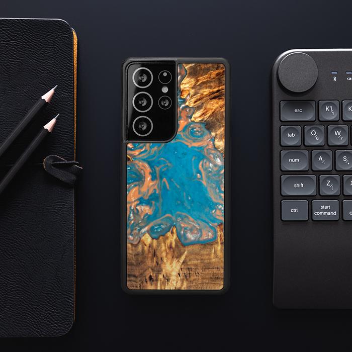 Samsung Galaxy S21 Ultra Handyhülle aus Harz und Holz - SYNERGY#B22