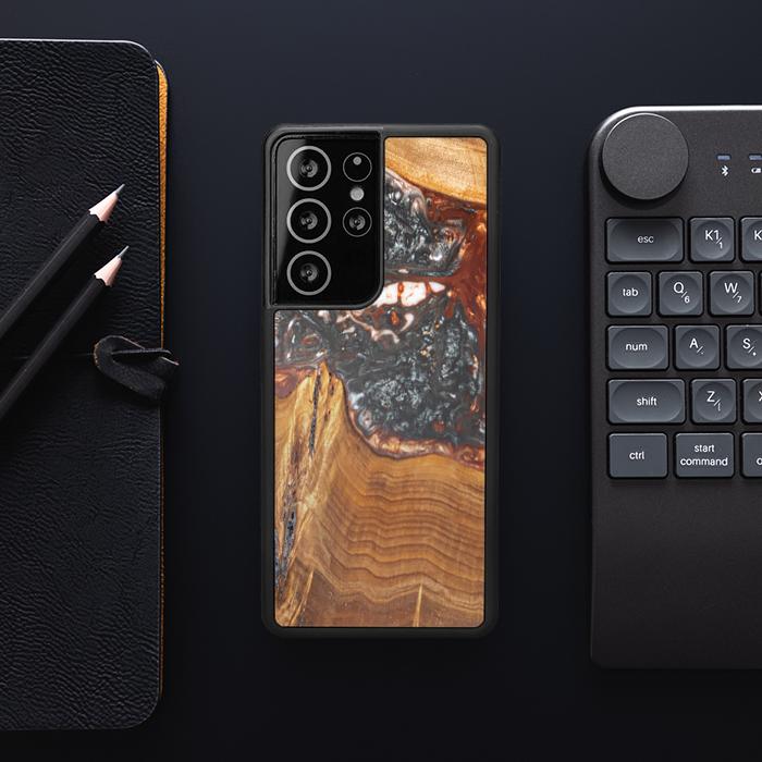 Samsung Galaxy S21 Ultra Handyhülle aus Harz und Holz - SYNERGY#B37