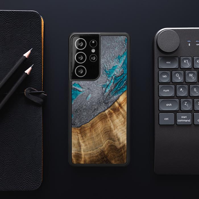Samsung Galaxy S21 Ultra Handyhülle aus Harz und Holz - Synergy#C45