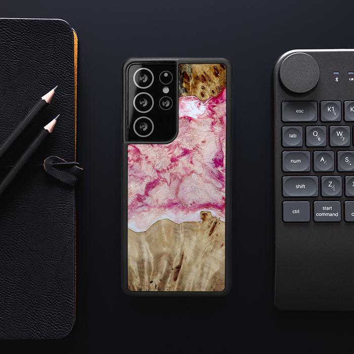 Samsung Galaxy S21 Ultra Handyhülle aus Harz und Holz - Synergy#D101