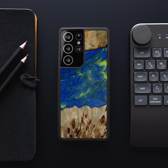 Samsung Galaxy S21 Ultra Handyhülle aus Harz und Holz - Synergy#D102