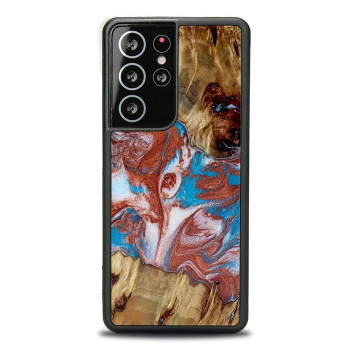 Samsung Galaxy S21 Ultra Handyhülle aus Harz und Holz - Synergy#D103