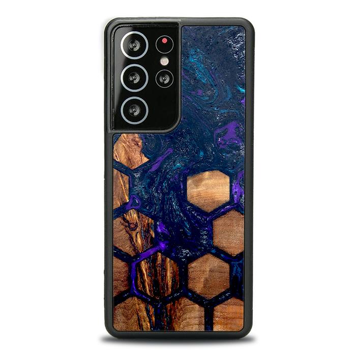 Samsung Galaxy S21 Ultra Handyhülle aus Harz und Holz - Synergy#D106