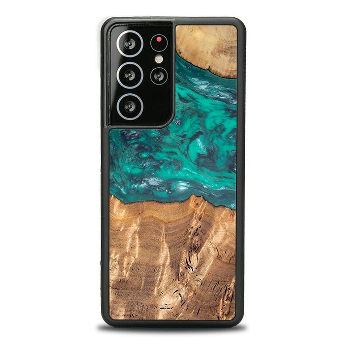 Samsung Galaxy S21 Ultra Handyhülle aus Harz und Holz - Synergy#D109
