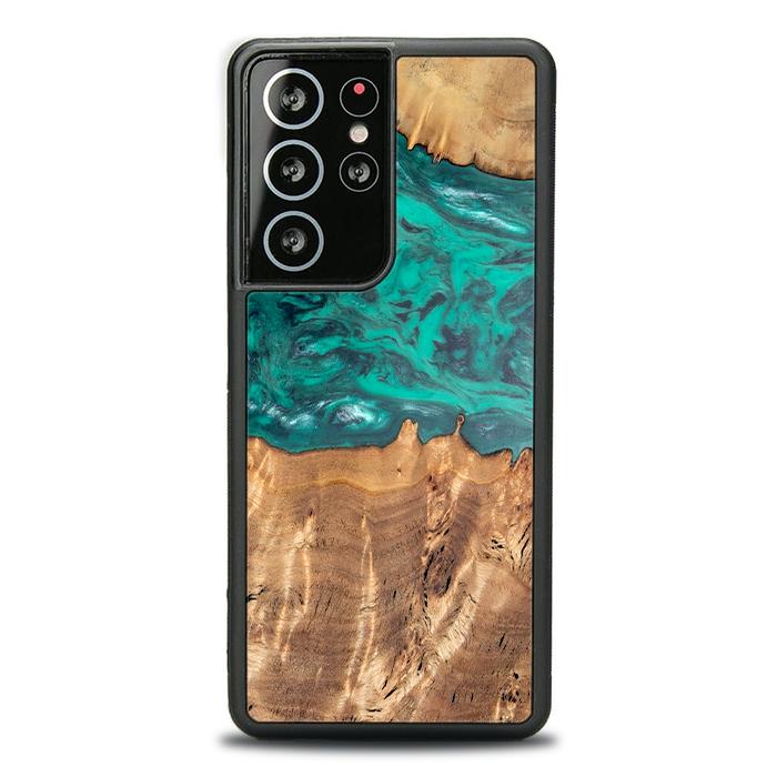 Samsung Galaxy S21 Ultra Handyhülle aus Harz und Holz - Synergy#D112