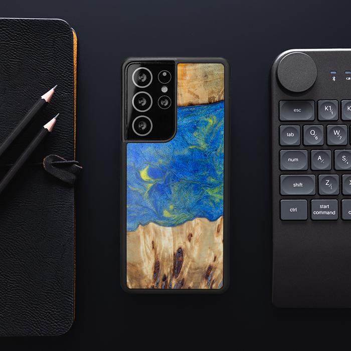 Samsung Galaxy S21 Ultra Handyhülle aus Harz und Holz - Synergy#D131