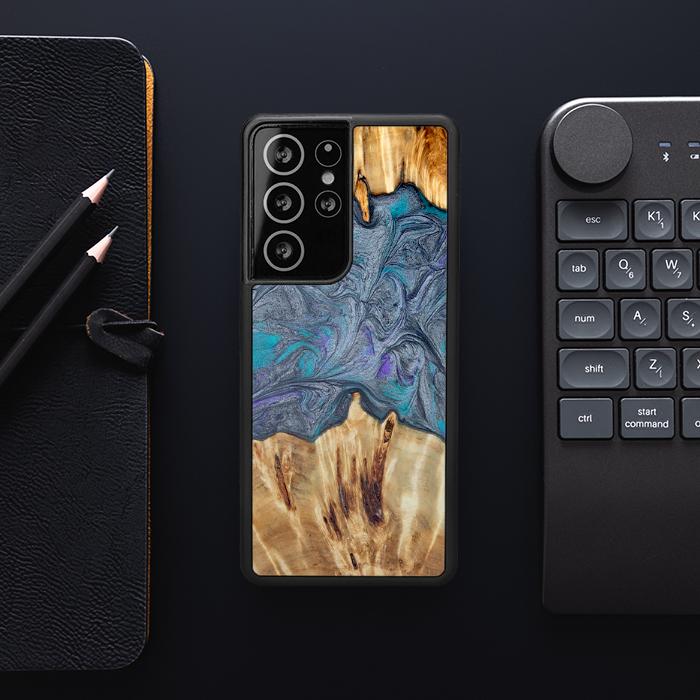 Samsung Galaxy S21 Ultra Handyhülle aus Harz und Holz - Synergy#D135