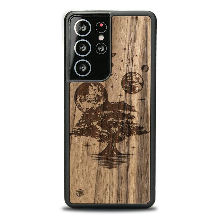 Samsung Galaxy S21 Ultra Handyhülle aus Holz - Galactic Garden