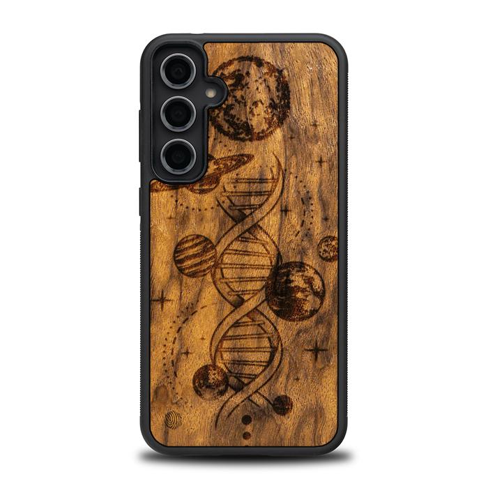 Samsung Galaxy S23 FE Handyhülle aus Holz - Space DNA (Imbuia)