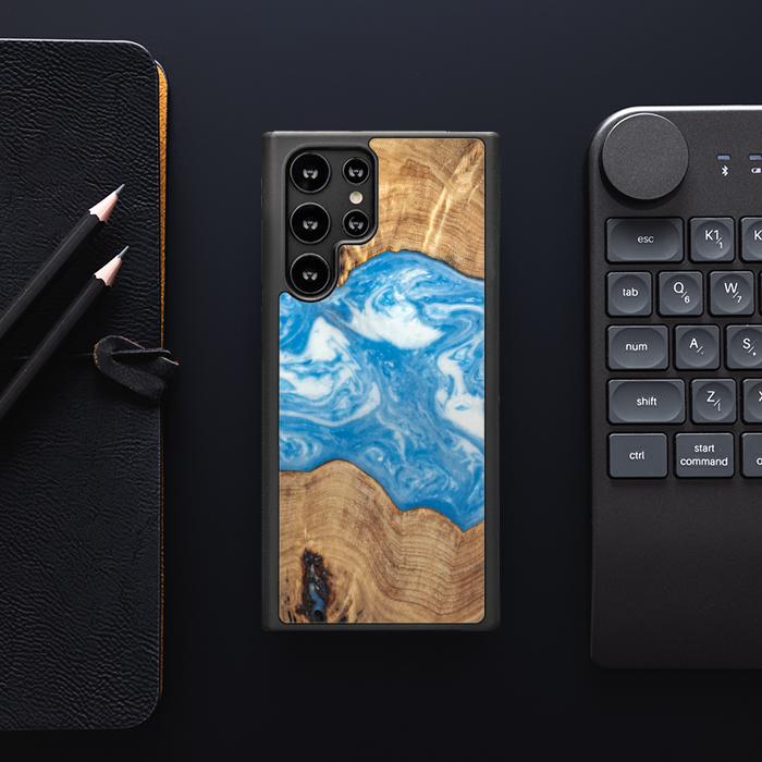 Samsung Galaxy S23 Ultra Handyhülle aus Harz und Holz - SYNERGY#B03