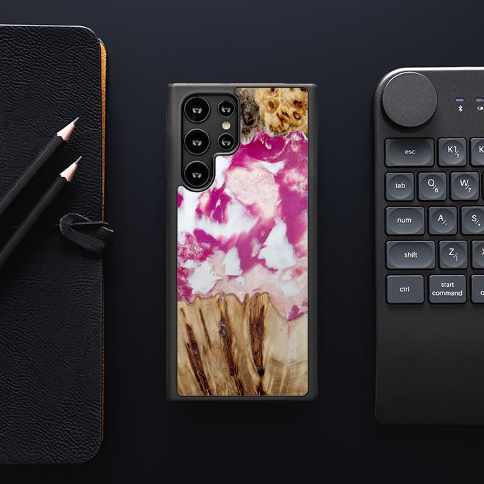 Samsung Galaxy S23 Ultra Handyhülle aus Harz und Holz - Synergy#D124