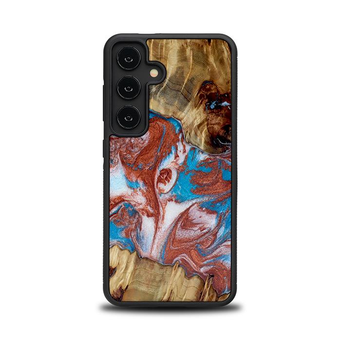 Samsung Galaxy S24 Handyhülle aus Harz und Holz - Synergy#D103