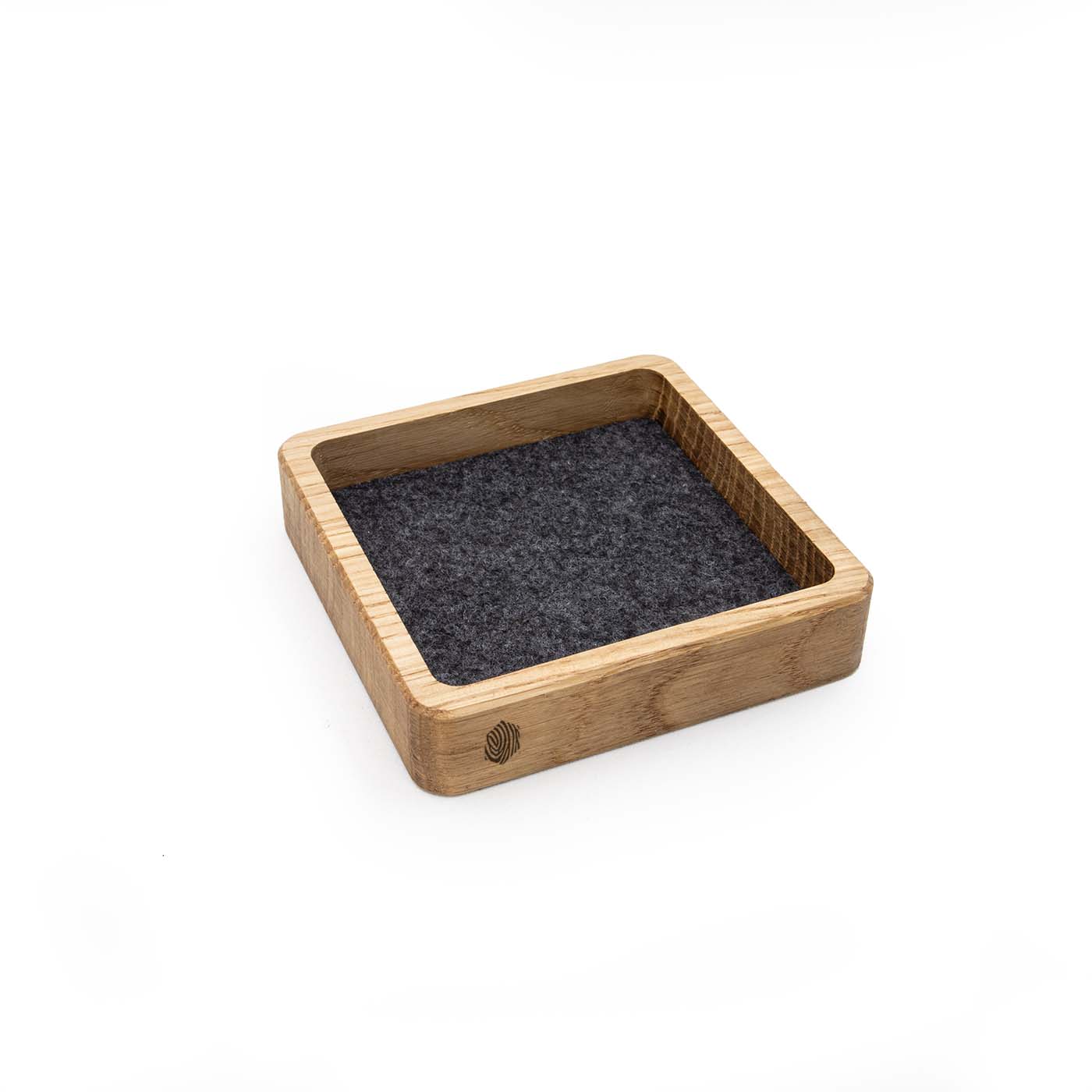 Quadratischer Organizer mit einer Kammer aus Eiche